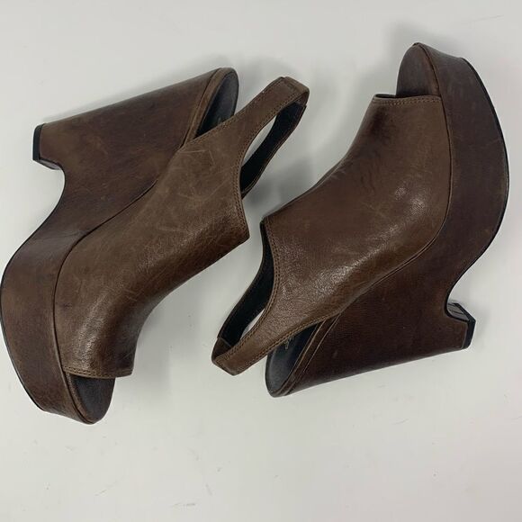 Tribal – tagged  Elizabeth &‎ James Strut Brown Leather Platform Wedges Size 9.5B